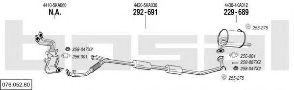 BOSAL 07605260 Система випуску ОГ