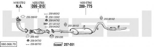 BOSAL 08006870 Система випуску ОГ