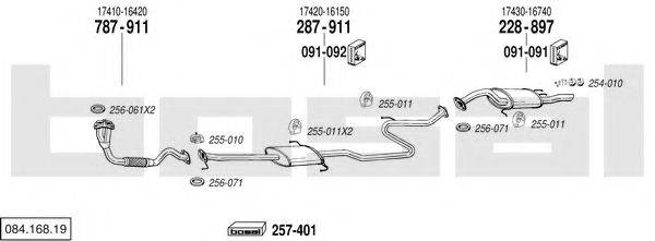 BOSAL 08416819 Система випуску ОГ