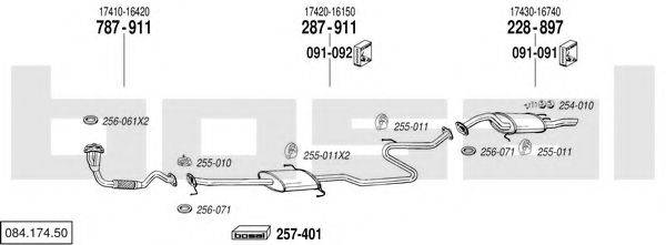 BOSAL 08417450 Система випуску ОГ