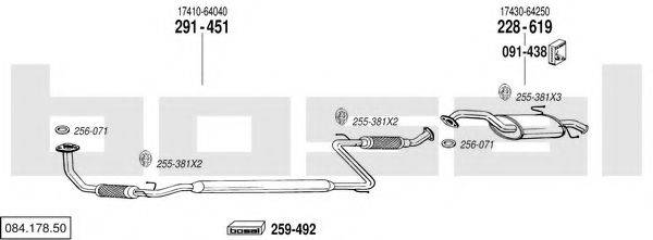 BOSAL 08417850 Система випуску ОГ