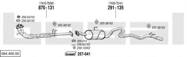 BOSAL 08440055 Система випуску ОГ