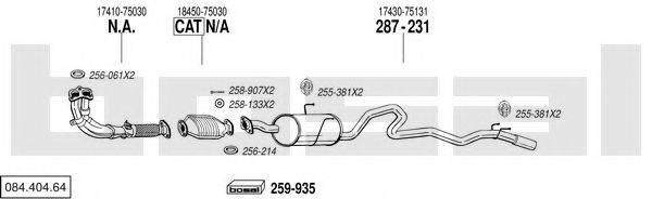 BOSAL 08440464 Система випуску ОГ