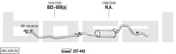 BOSAL 08443550 Система випуску ОГ