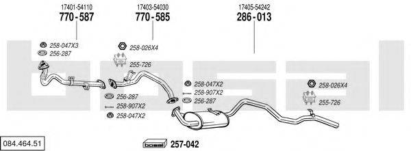 BOSAL 08446451 Система випуску ОГ