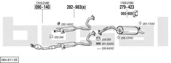 BOSAL 08491155 Система випуску ОГ