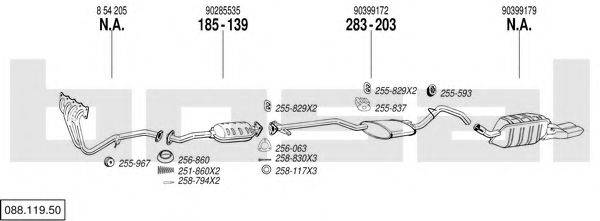 BOSAL 08811950 Система випуску ОГ