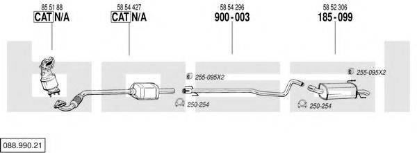 BOSAL 08899021 Система випуску ОГ