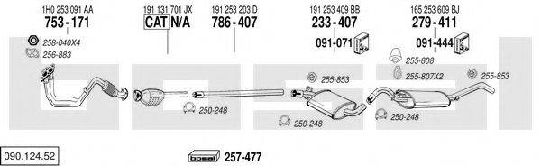 BOSAL 09012452 Система випуску ОГ