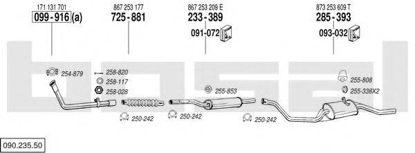 BOSAL 09023550 Система випуску ОГ