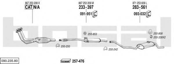 BOSAL 09023580 Система випуску ОГ