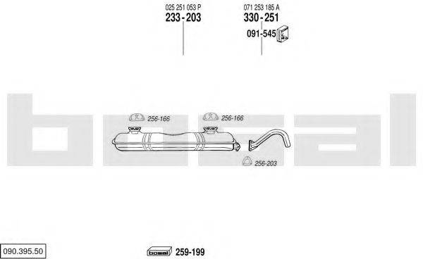 BOSAL 09039550 Система випуску ОГ