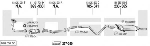 BOSAL 09055750 Система випуску ОГ