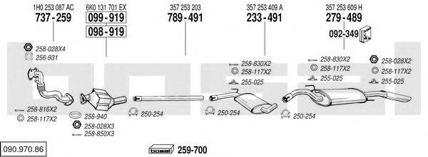 BOSAL 09097086 Система випуску ОГ