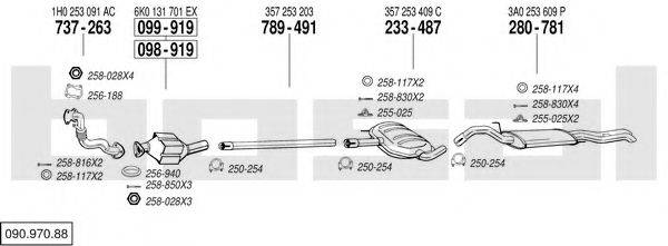 BOSAL 09097088 Система випуску ОГ