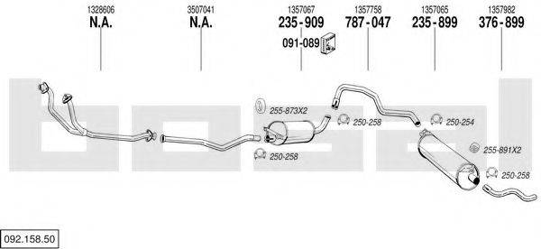 BOSAL 09215850 Система випуску ОГ