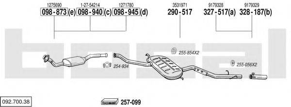 BOSAL 09270038 Система випуску ОГ