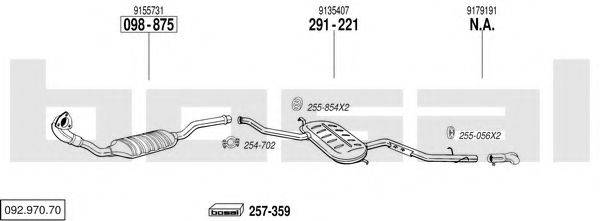 BOSAL 09297070 Система випуску ОГ