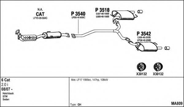 FENNO MA809 Система випуску ОГ