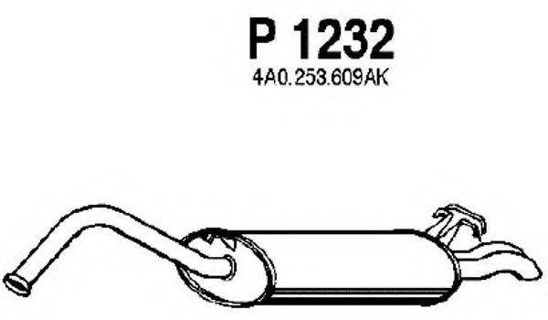 FENNO P1232 Глушник вихлопних газів кінцевий