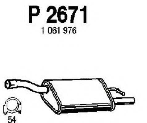 FENNO P2671 Глушник вихлопних газів кінцевий