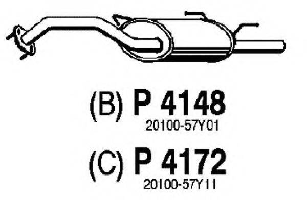 FENNO P4172 Глушник вихлопних газів кінцевий