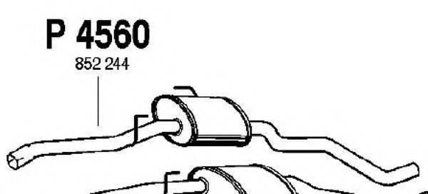 FENNO P4560 Середній глушник вихлопних газів
