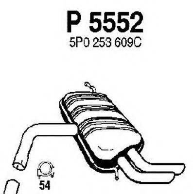 FENNO P5552 Глушник вихлопних газів кінцевий