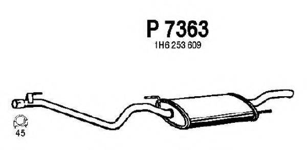 FENNO P7363 Глушник вихлопних газів кінцевий