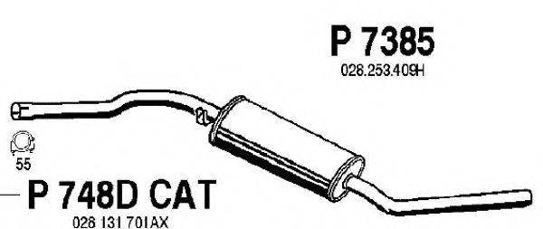 FENNO P7385 Середній глушник вихлопних газів