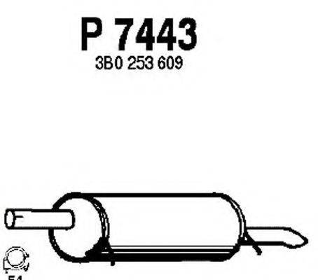 FENNO P7443 Глушник вихлопних газів кінцевий