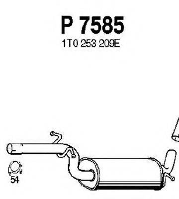 FENNO P7585 Середній глушник вихлопних газів