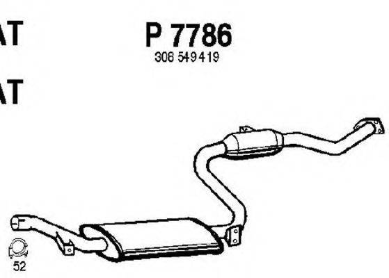 FENNO P7786 Середній глушник вихлопних газів