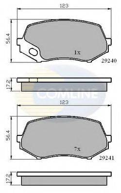 COMLINE CBP02007 Комплект гальмівних колодок, дискове гальмо