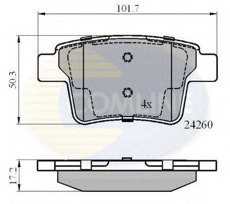 COMLINE CBP01557 Комплект гальмівних колодок, дискове гальмо