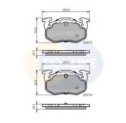 COMLINE CBP0522 Комплект гальмівних колодок, дискове гальмо