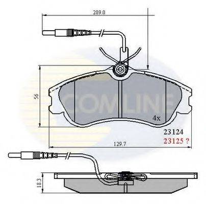 COMLINE CBP1174 Комплект гальмівних колодок, дискове гальмо