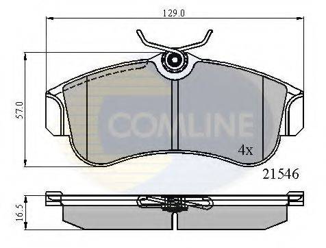 COMLINE CBP0566 Комплект гальмівних колодок, дискове гальмо