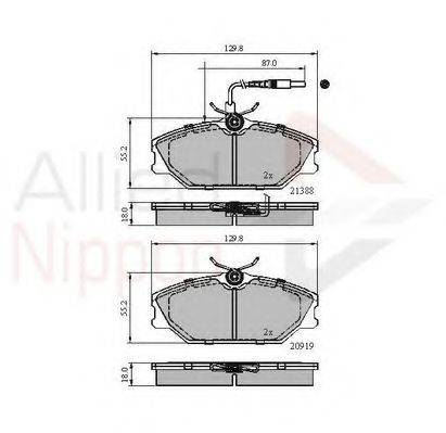 COMLINE ADB1526 Комплект гальмівних колодок, дискове гальмо