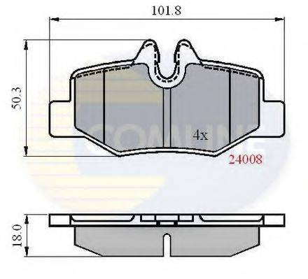 COMLINE CBP01306 Комплект гальмівних колодок, дискове гальмо