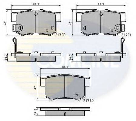 COMLINE CBP3445 Комплект гальмівних колодок, дискове гальмо