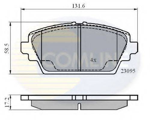 COMLINE CBP0802 Комплект гальмівних колодок, дискове гальмо