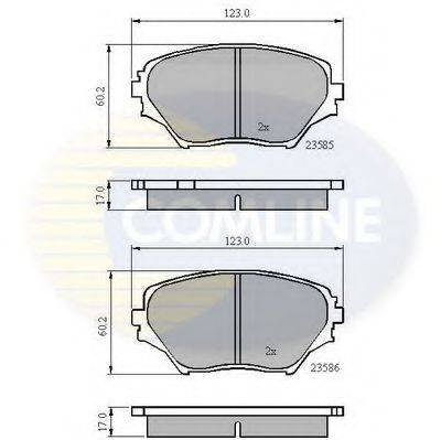 COMLINE CBP0944 Комплект гальмівних колодок, дискове гальмо