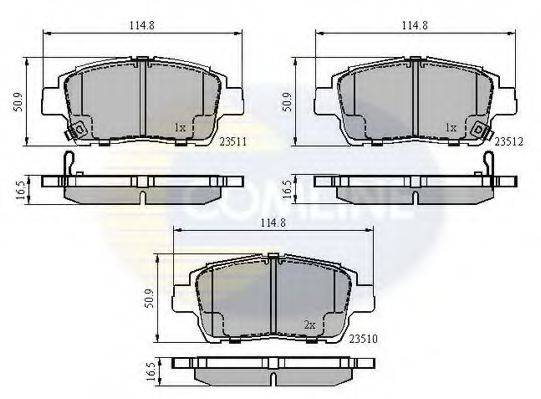 COMLINE CBP3901 Комплект гальмівних колодок, дискове гальмо