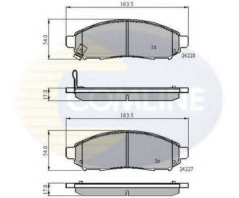 COMLINE CBP31520 Комплект гальмівних колодок, дискове гальмо