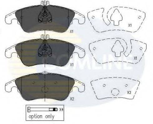 COMLINE CBP06037 Комплект гальмівних колодок, дискове гальмо