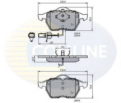 COMLINE CBP11025 Комплект гальмівних колодок, дискове гальмо