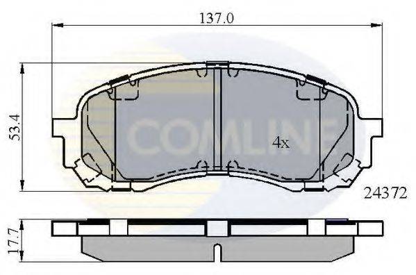 COMLINE CBP01778 Комплект гальмівних колодок, дискове гальмо