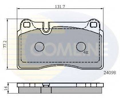 COMLINE CBP01626 Комплект гальмівних колодок, дискове гальмо