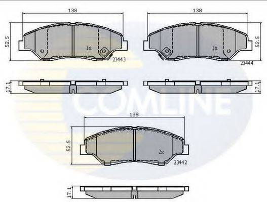 COMLINE CBP3843 Комплект гальмівних колодок, дискове гальмо